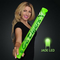 25 Day Custom Fully Wrapped 16" Green LED Foam Cheer Stick